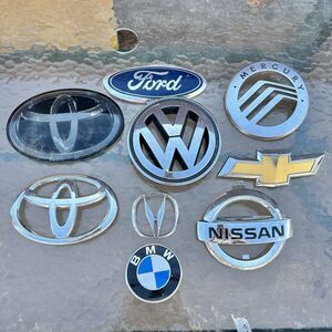 Lot Of 9 AUTOMOTIVE Car Truck EMBLEM BADGES LOGOS Grille Arts Crafts Hood Ford